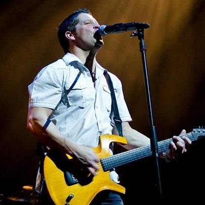 Chad performing on stage