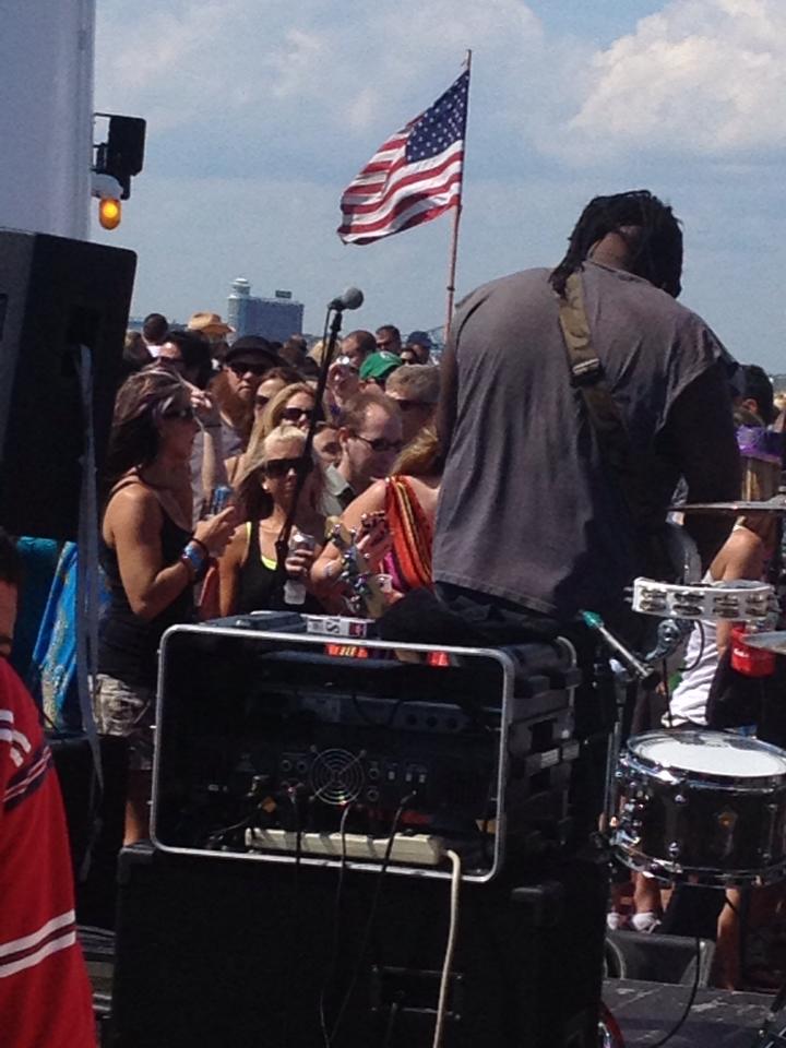 Byron and crowd