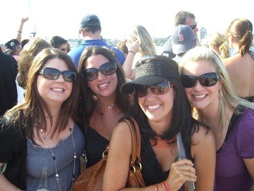 Erin and the girls hangin' on the upper deck
