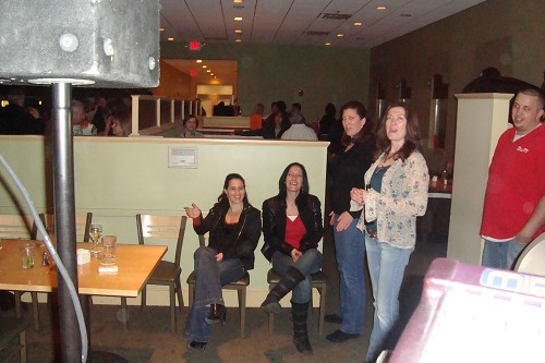 Michelle and her posse staying away from the crazies on the dance floor